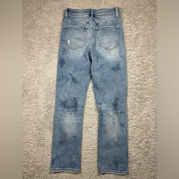 Flying Monkey Jeans Womens 25 West Side High Rise Crop Straight Holes Distressed - Picture 3 of 3